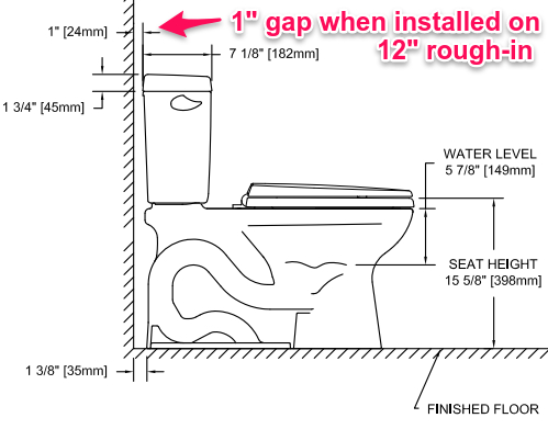 11 inch toilet